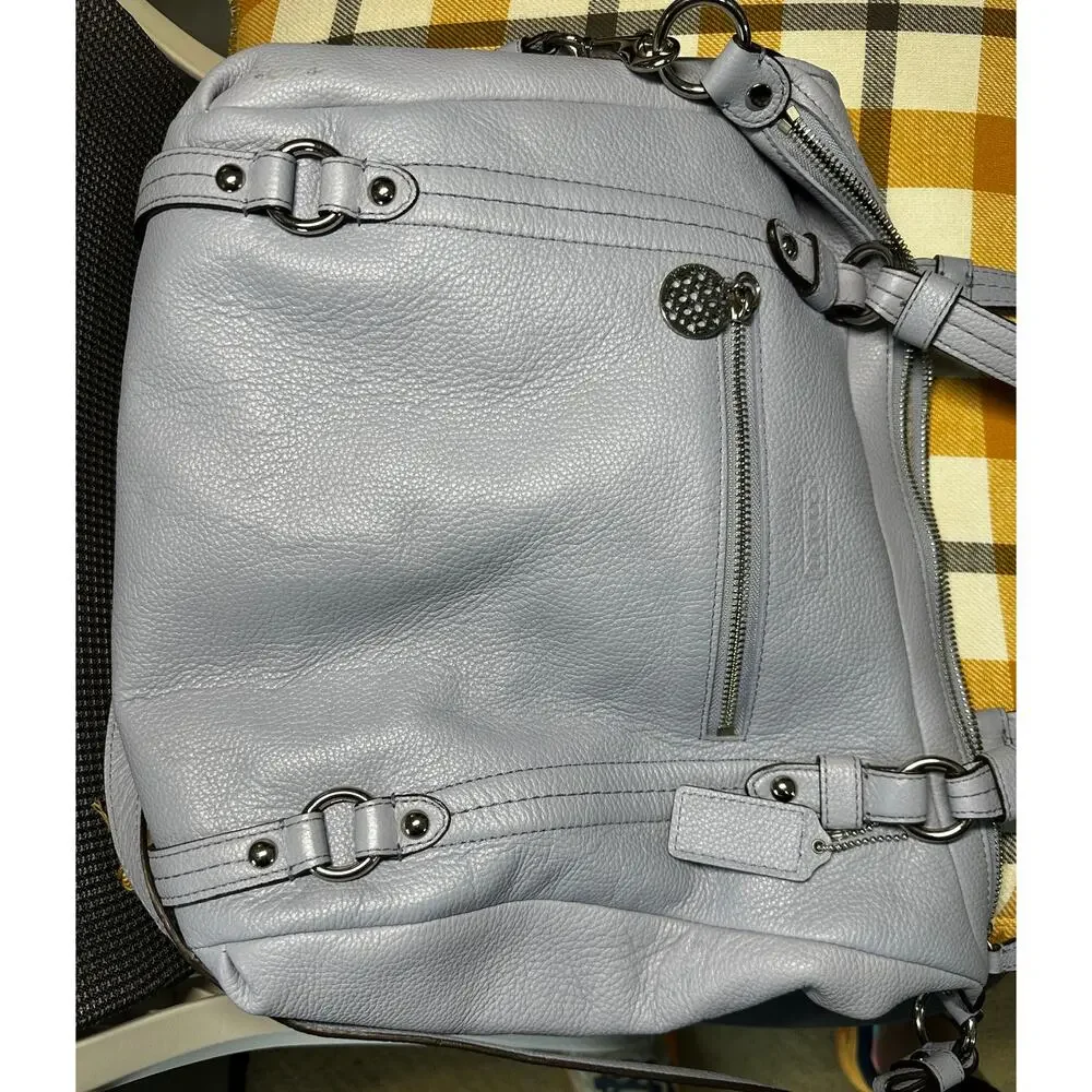 Coach Handbag Alexandra Convertible Shoulder Hobo Satchel Bag Large Periwinkle